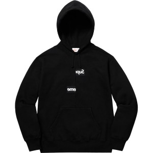 Supreme Comme Des Garçons Shirt® Split Box Logo Hooded パーカー 黒 | JP-037286