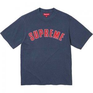 Supreme Cracked Arc S/S Top Tシャツ ネイビー | JP-598460