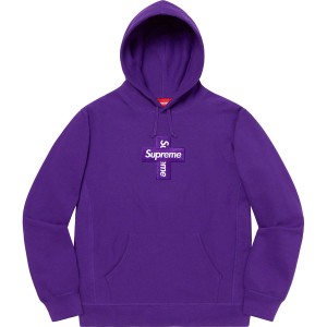 Supreme Cross Box Logo Hooded トレーナー 紫 | JP-431967