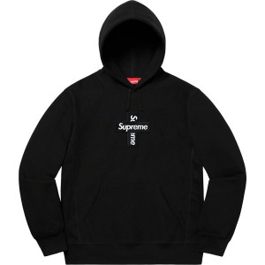 Supreme Cross Box Logo Hooded トレーナー 黒 | JP-925864