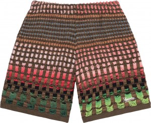 Supreme Gradient Grid Knit ショーツ ブラウン | JP-267954