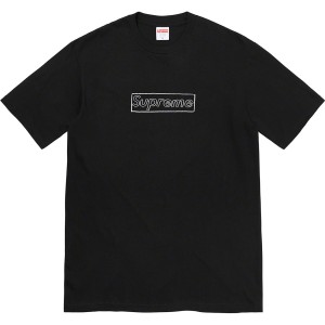 Supreme Kaws Chalk Logo Tee Tシャツ 黒 | JP-036925