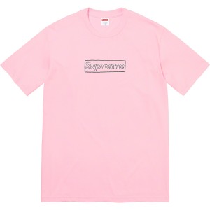 Supreme Kaws Chalk Logo Tee Tシャツ ピンク | JP-257681