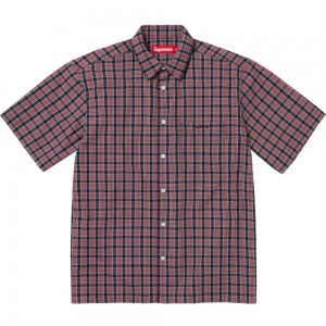 Supreme Loose Fit Mini Plaid S/S シャツ 黒 | JP-819670