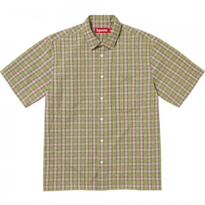 Supreme Loose Fit Mini Plaid S/S シャツ 緑 | JP-982460