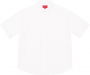 Supreme Loose Fit S/S Oxford シャツ 白 | JP-036971