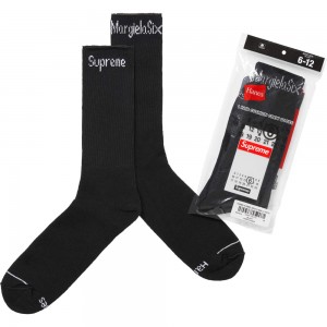 Supreme MM6 Maison Margiela/Hanes® Crew Socks (1 Pack) ソックス 黒 | JP-853967