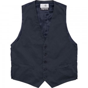 Supreme MM6 Maison Margiela Washed Cotton Suit Vest ジャケット ネイビー | JP-967501