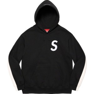 Supreme S Logo Split Hooded トレーナー 黒 | JP-769401