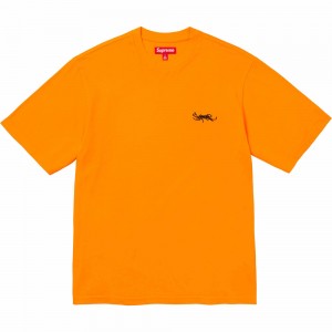 Supreme Washed Tag S/S Top Tシャツ オレンジ | JP-023594