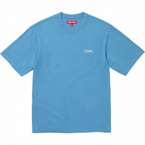 Supreme Washed Tag S/S Top Tシャツ ライトロイヤルブルー | JP-293564
