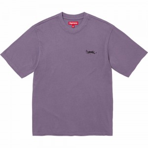 Supreme Washed Tag S/S Top Tシャツ ラベンダー | JP-438021