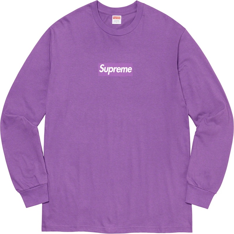 Supreme Box Logo L/S Tee Tシャツ 紫 | JP-506894