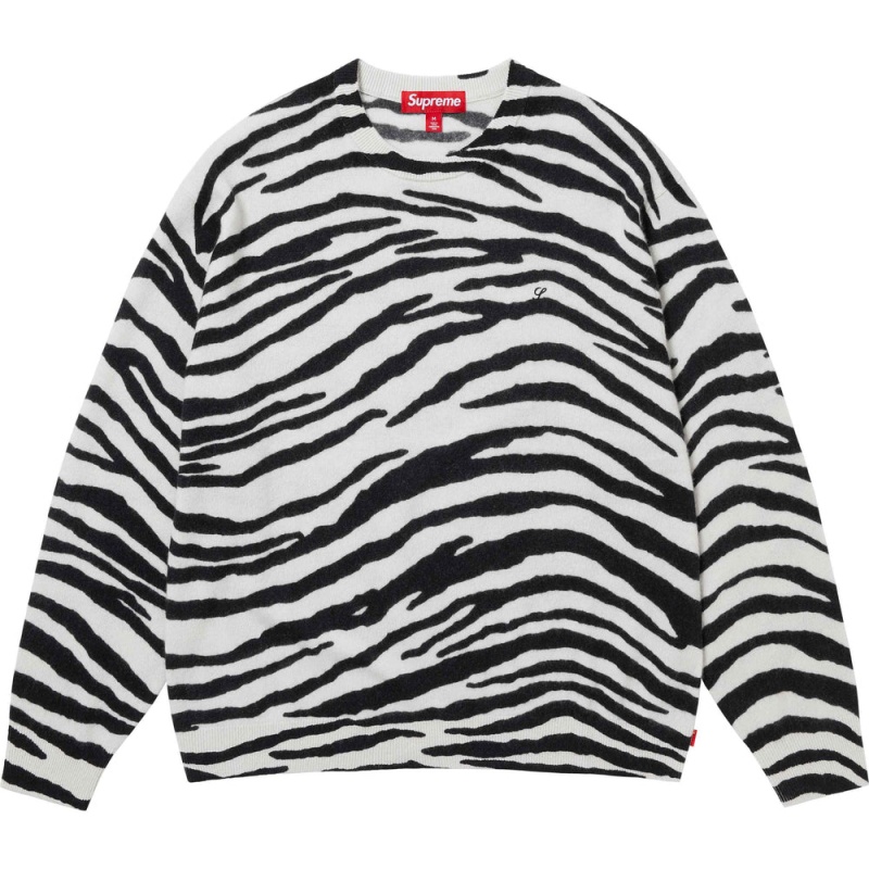 Supreme Cashmere セーター 白 黒 | JP-249630