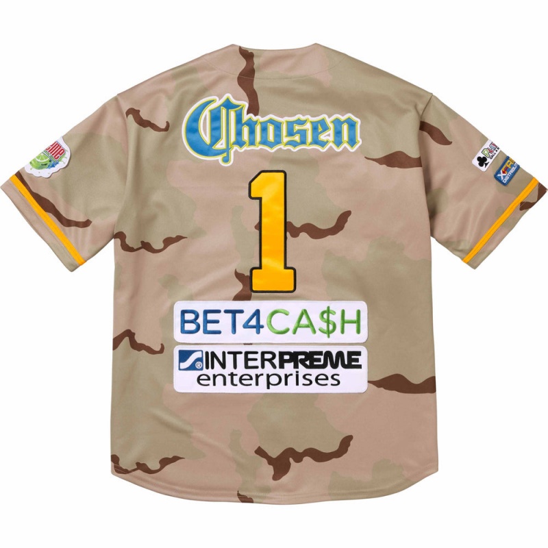Supreme Chosen One Baseball Jersey Tシャツ 迷彩 | JP-865319