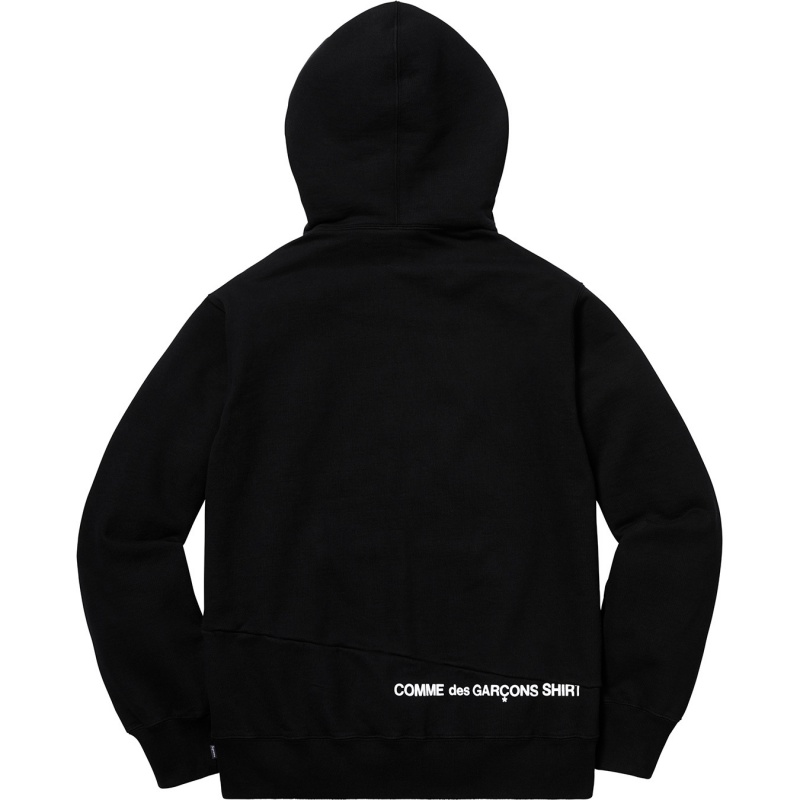 Supreme Comme Des Garçons Shirt® Split Box Logo Hooded パーカー 黒 | JP-037286