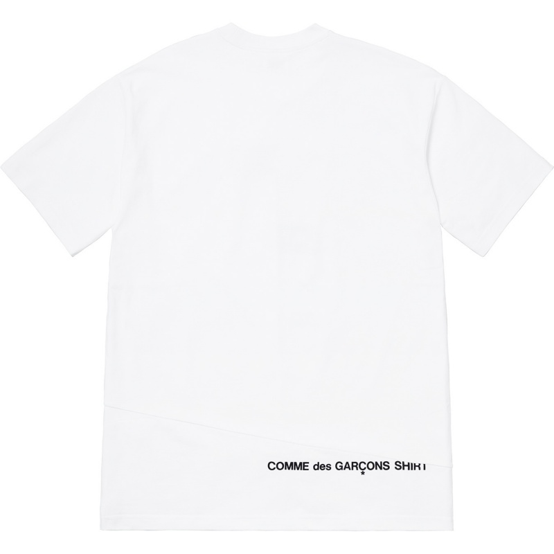 Supreme Comme Des Garçons Shirt® Split Box Logo Tee Tシャツ 白 | JP-549032