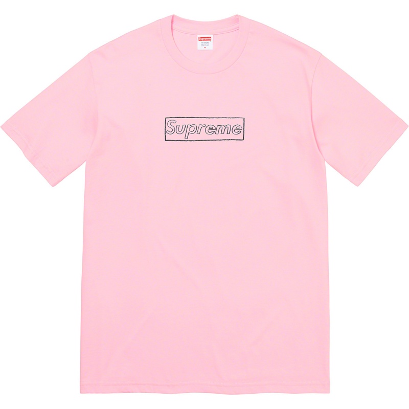 Supreme Kaws Chalk Logo Tee Tシャツ ピンク | JP-257681