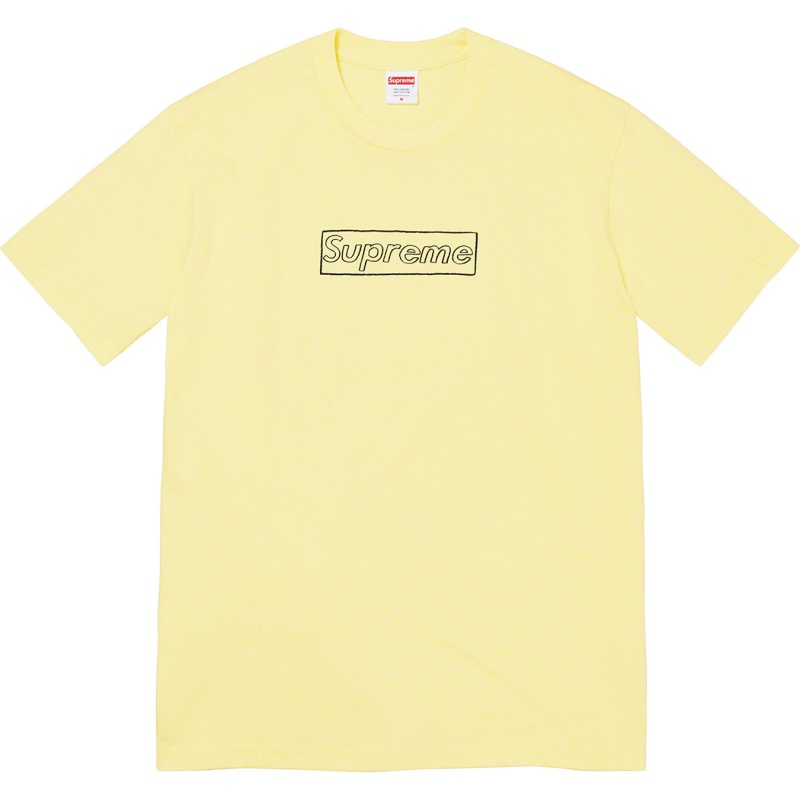 Supreme Kaws Chalk Logo Tee Tシャツ 黄色 | JP-618325