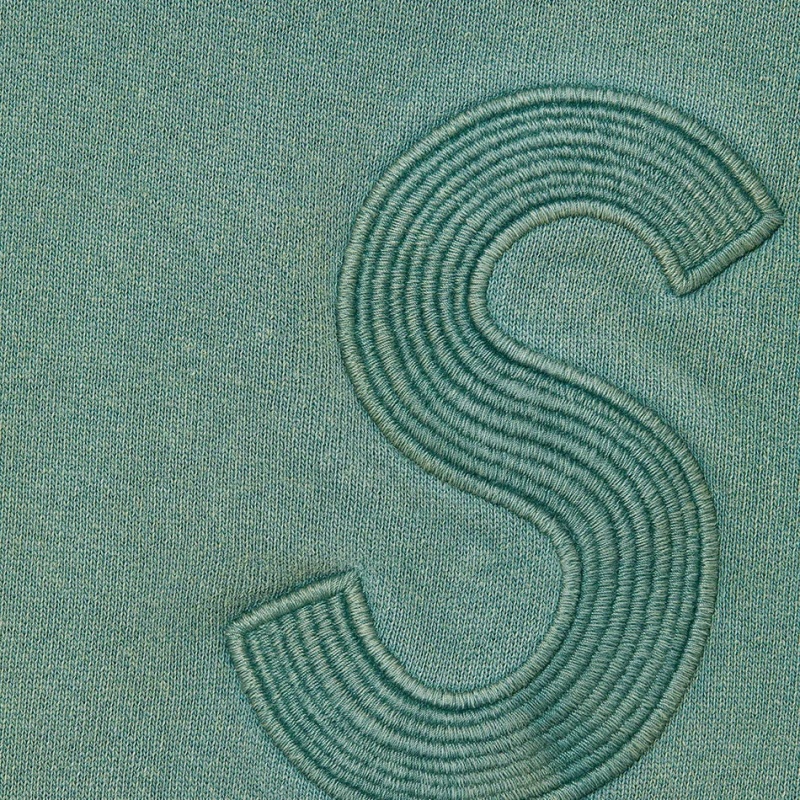 Supreme Overdyed S Logo Hooded トレーナー 緑 | JP-397140