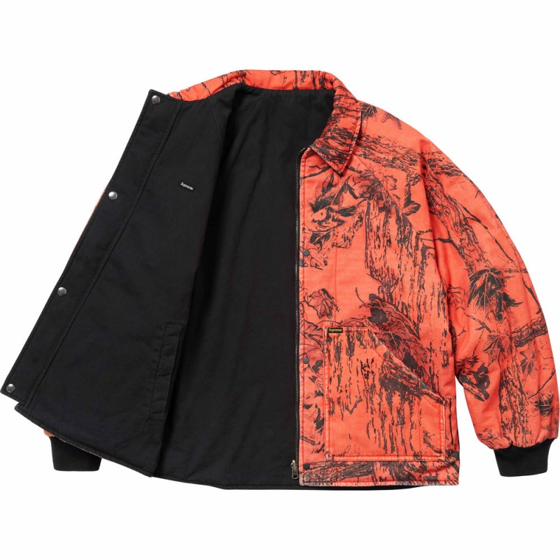 Supreme RealTree® Reversible キルティング 作業 ジャケット 黒 | JP-574630