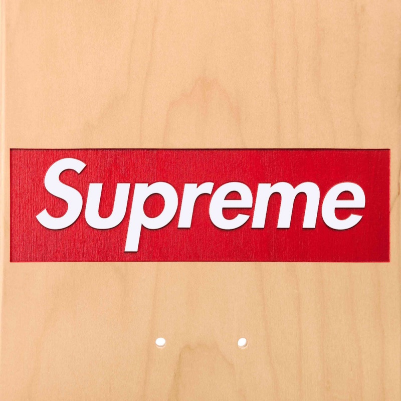 Supreme Routed Box Logo Skateboard アクセサリー ベージュ | JP-215473