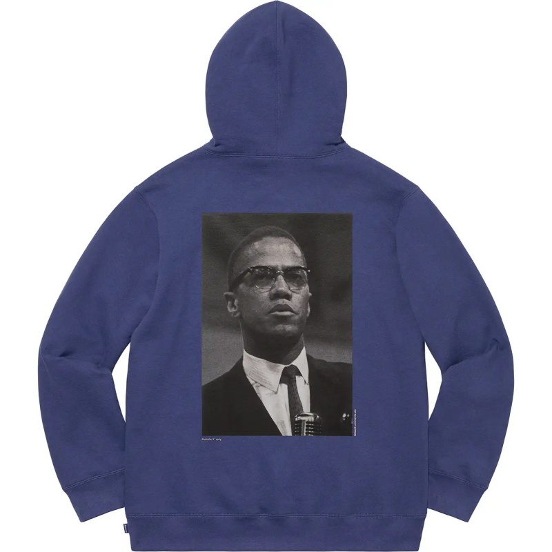 Supreme Roy DeCarava Malcolm X Hooded トレーナー 青 | JP-618059