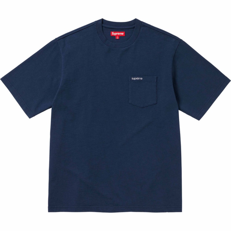 Supreme S/S Pocket Tee Tシャツ ネイビー | JP-145298