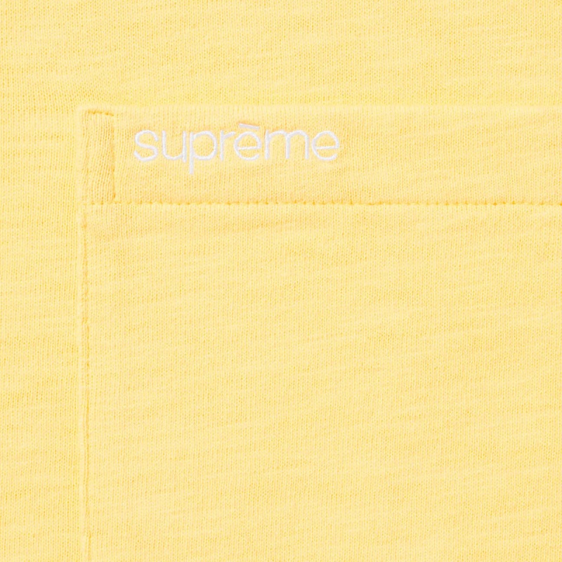 Supreme S/S Pocket Tee Tシャツ 黄色 | JP-458713