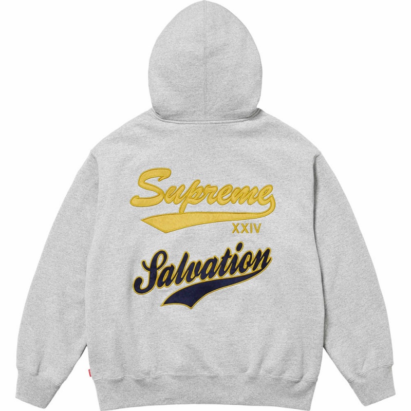 Supreme Salvation Zip Up Hooded トレーナー グレー | JP-678439