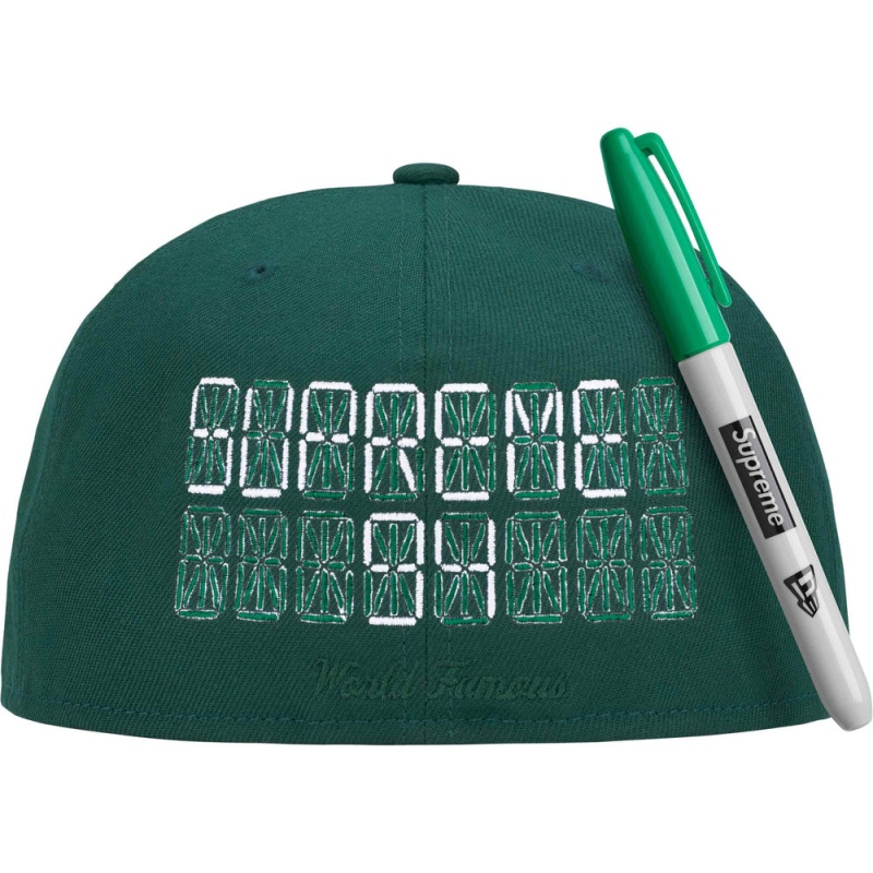 Supreme Sharpie® Box Logo New Era® キャップ 暗緑 | JP-927648