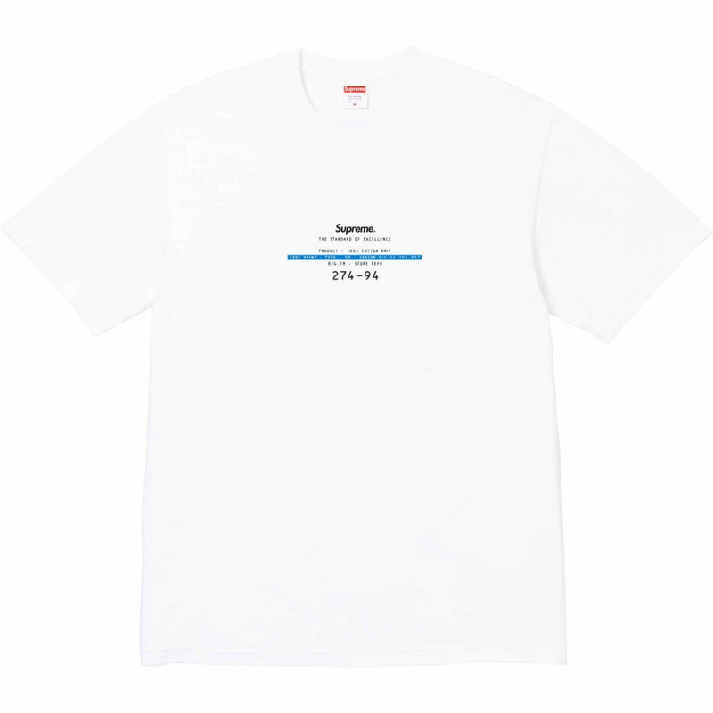 Supreme Standard Tee Tシャツ 白 | JP-783952