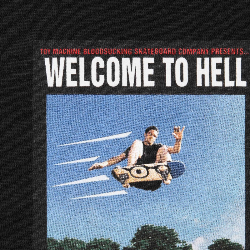 Supreme Toy Machine Welcome To Hell Tee Tシャツ 黒 | JP-956420