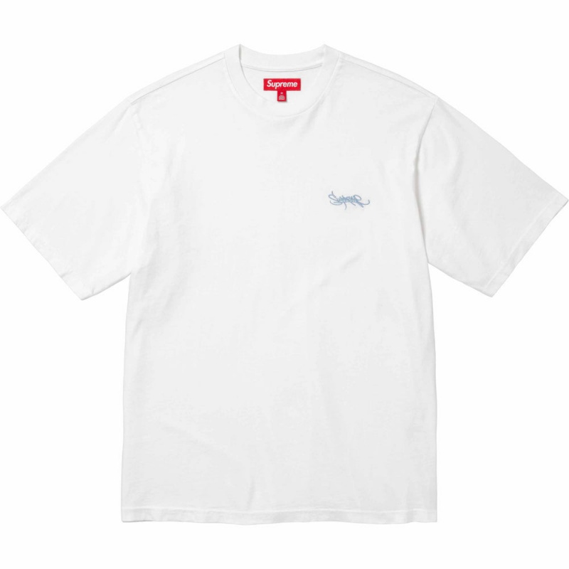 Supreme Washed Tag S/S Top Tシャツ 白 | JP-963802